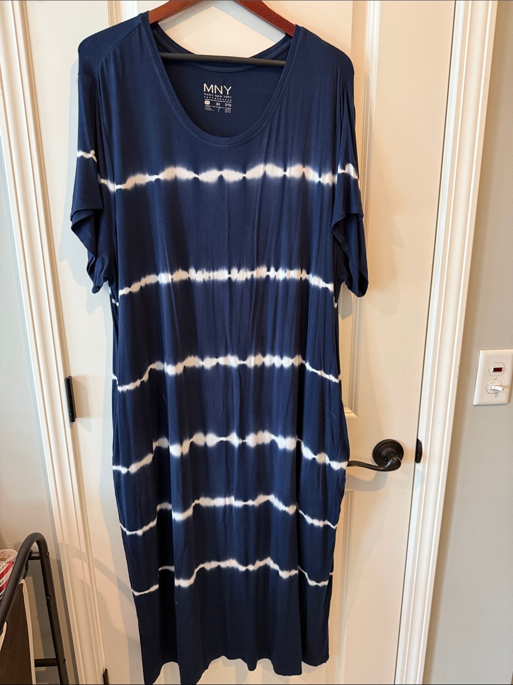 MNY Navy Tie-Dye T-Shirt Dress Sz 3X